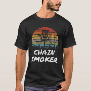 T-shirt Disk Golf Chain Smoker I Retro Frisbees Frolf Chri