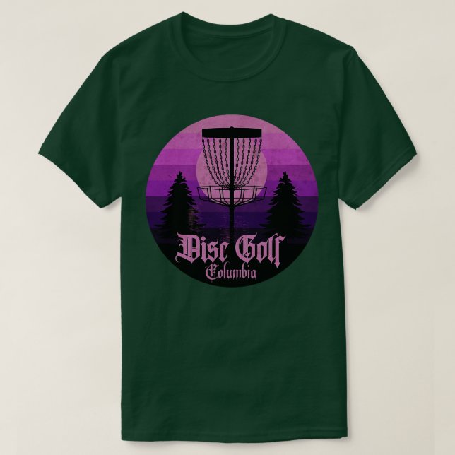 T-shirt Disk Golf Columbia dimanche (Design devant)