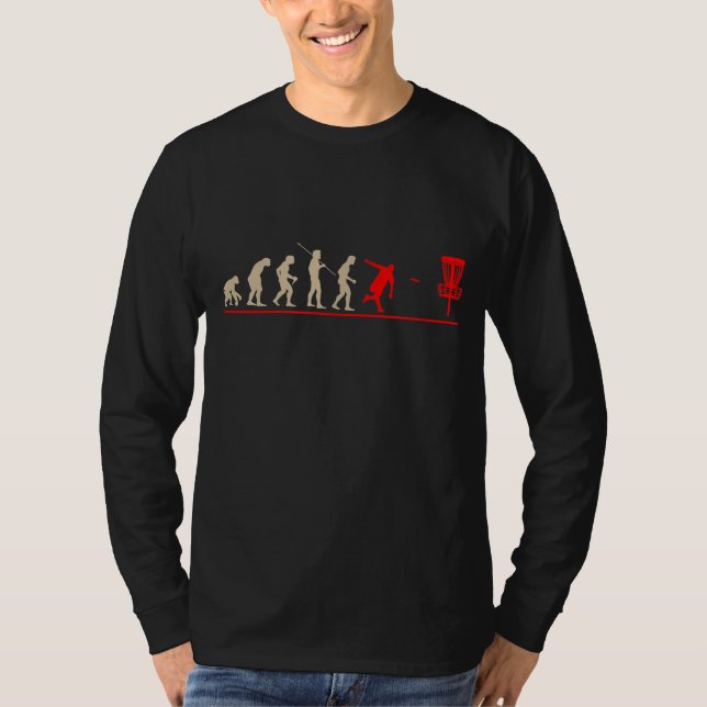 T-shirt Disk Golf Evolution Frolf Frisbee Cadeau Discgolf (Devant)