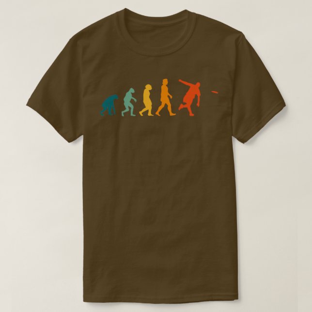 T-shirt Disk Golf Evolution Retro 1 (Design devant)
