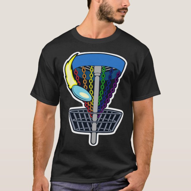 T-shirt Disk Golf LGBT+ Pride (Devant)