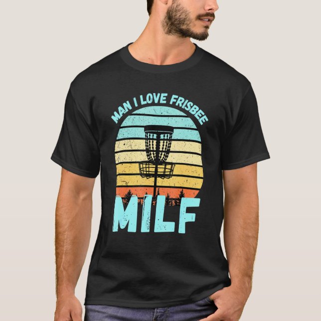T-shirt Disk Golf Man I Love Frisbee Retro Disk Golf (Devant)