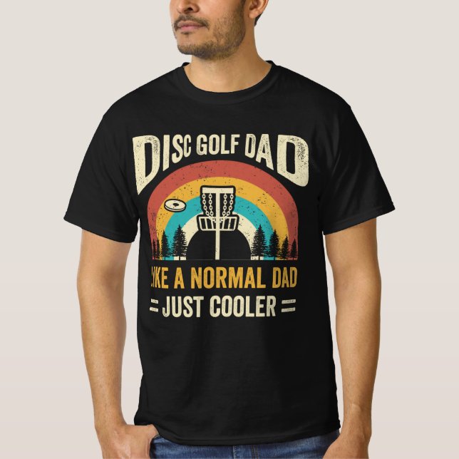 T-shirt Disk Golf Papa Comme Un Papa Normal Juste Glacière (Devant)