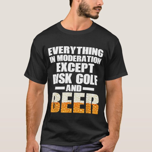 T-shirt Disk Golf Player    Beer (Devant)
