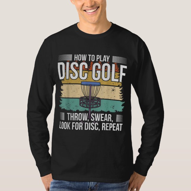 T-shirt Disk Golf Player I Comment jouer Disk Golf (Devant)