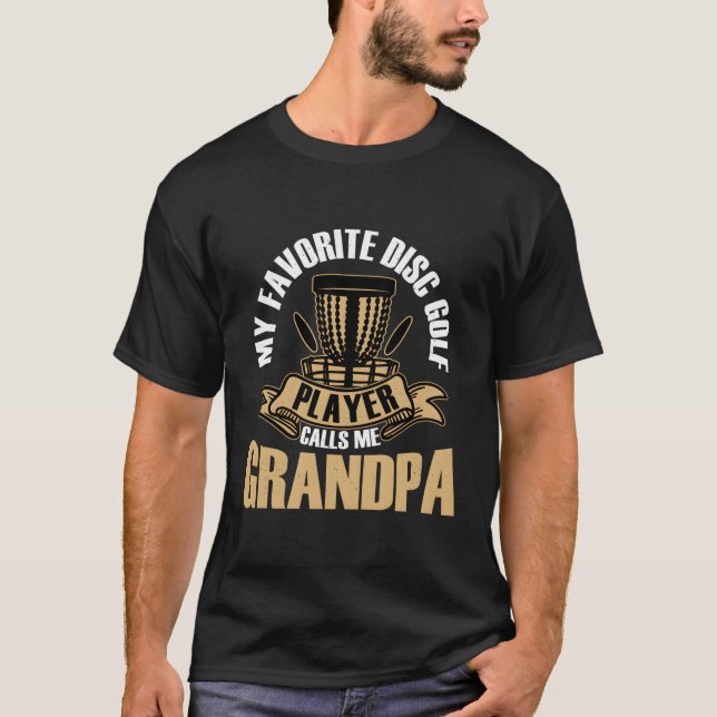 T-shirt Disk Golf Player m'appelle Grand-pa Fun Golf Golf  (Devant)