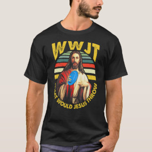 T-shirt Disk Golf Que Jésus Jeterait Frisbee Golf WWJT