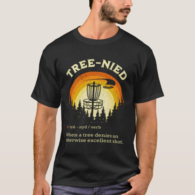 T-shirt Disk Golf Stupid Tree Nied (Devant)