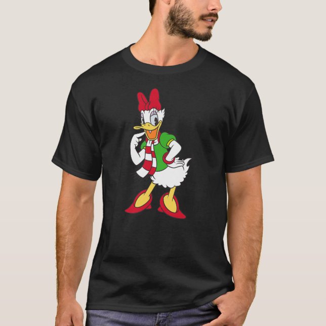 T-shirt Disney Daisy Duck Red and Green Holiday (Devant)