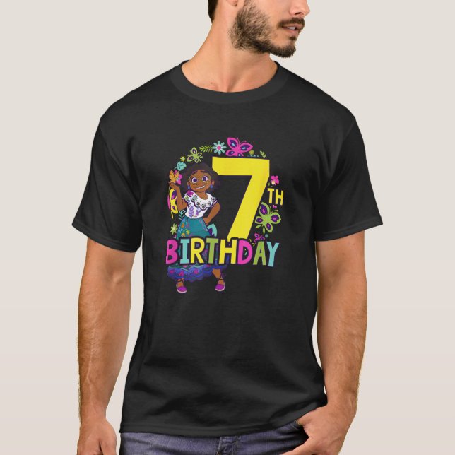 T-shirt Disney Encanto Maribel 7th Birthday Floral Smile P (Devant)