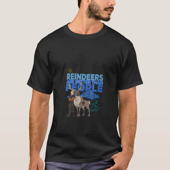 T-shirt Disney Frozen Group Shot Reindeer Are Better Than  (Devant)