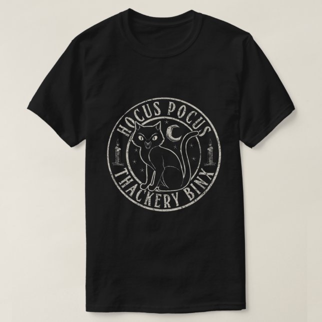 T-shirt Disney Hocus Pocus Thackery Binx Big Cat Celeste (Design devant)