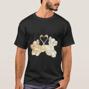 T-shirt Disney Le Roi Lion Simba et Nala cœurs Valenti