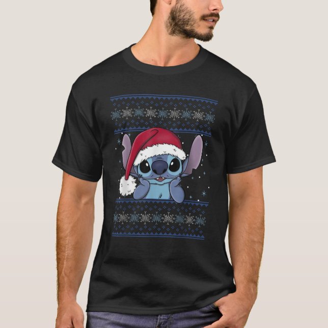 T-shirt Disney Lilo Stitch Christmas Stitch Lilo S (Devant)