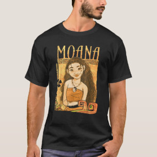 T-shirt Disney Moana artistique tribal île sourire encadré