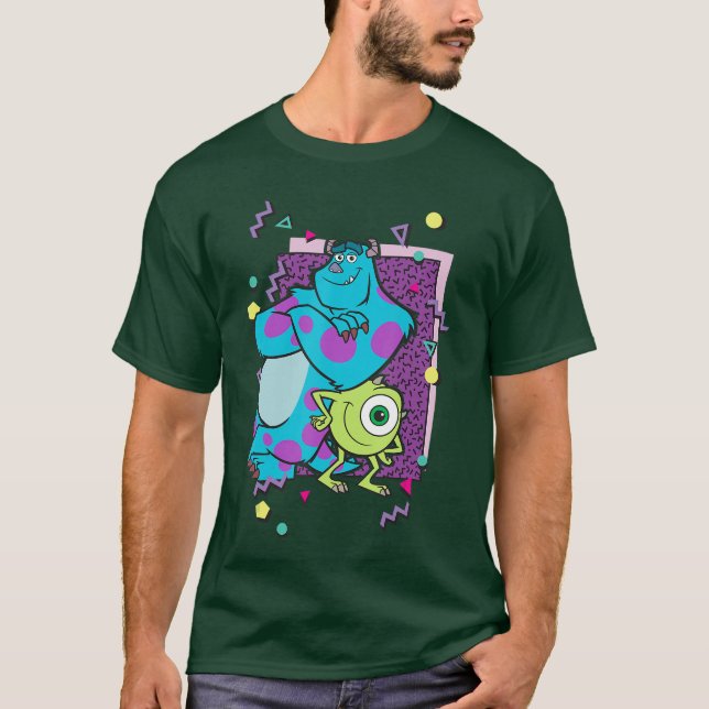 T-shirt Disney Pixar Monsters Inc Mike And Sully 90s Style (Devant)
