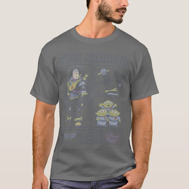 T-shirt Disney Pixar Toy Story Buzz Lightyear Star Command (Devant)