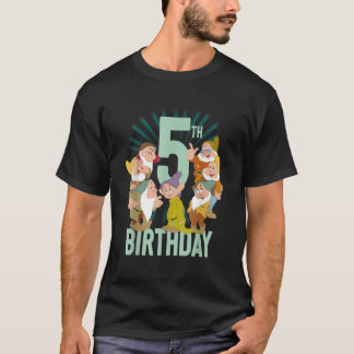 T-shirt Disney Snow White Seven Dwarfs 5th Birthday Portra