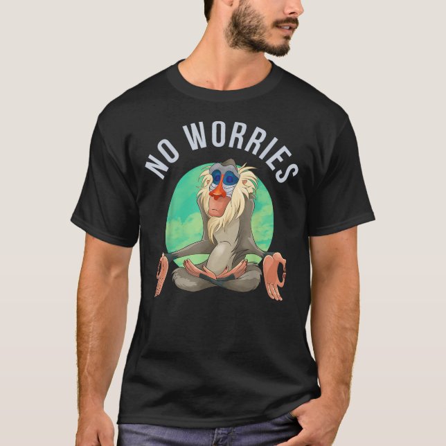 T-shirt Disney The Lion King Rafiki No Worries (Devant)