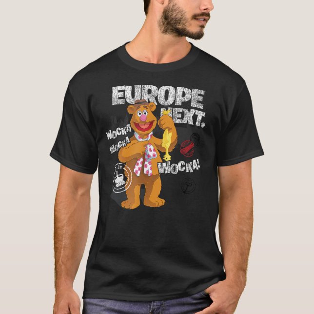 T-shirt Disney The Muppets Fozzie Bear Europe Next Distres (Devant)