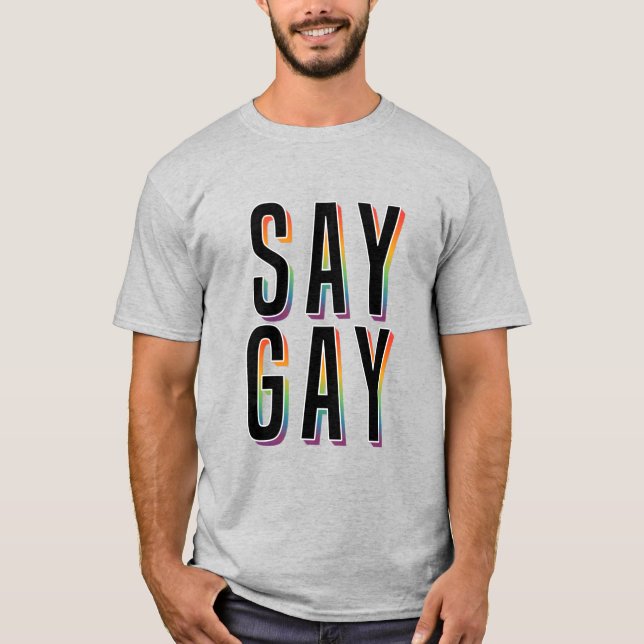 T-Shirt Disons Gay FLA (Devant)