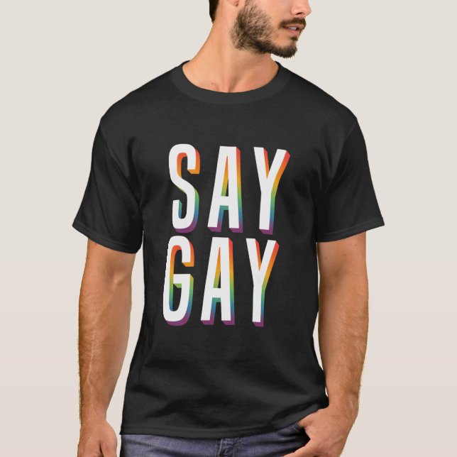 T-Shirt Disons Gay FLA (Devant)