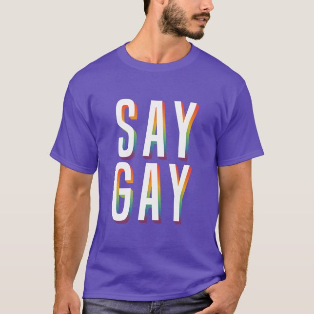 T-Shirt Disons Gay FLA (Devant)