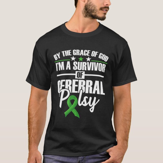 T-shirt Disorder Green Ribbon Disability CP Cerebral Palsy (Devant)