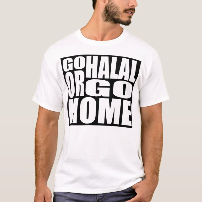 T-SHIRT DISPARAISSENT LA VIANDE HALAL OU RENTRENT À LA (Devant)