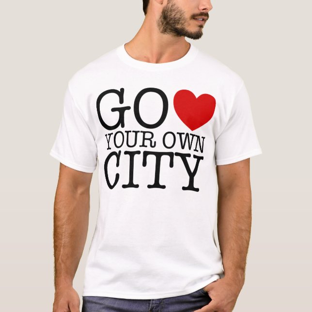 T-shirt Disparaissent le coeur votre propre ville (Devant)