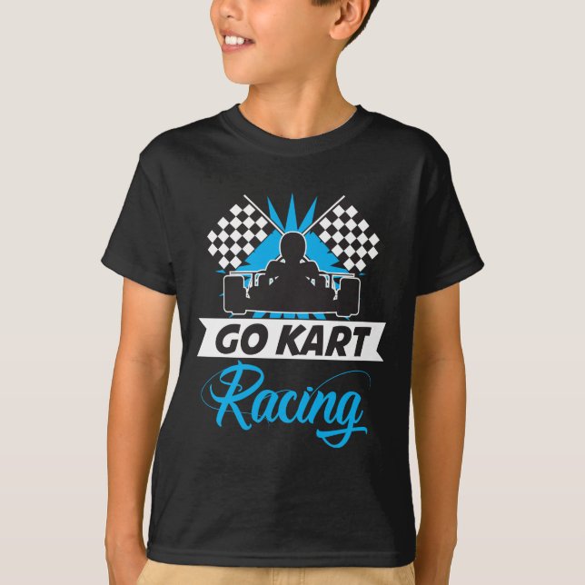 T-shirt Disparaissent le kart emballant le gagnant de but (Devant)