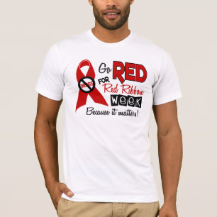 T-shirt Disparaissent le rouge pour la semaine rouge de