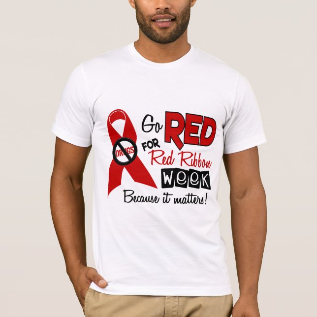 T-shirt Disparaissent le rouge pour la semaine rouge de (Devant)