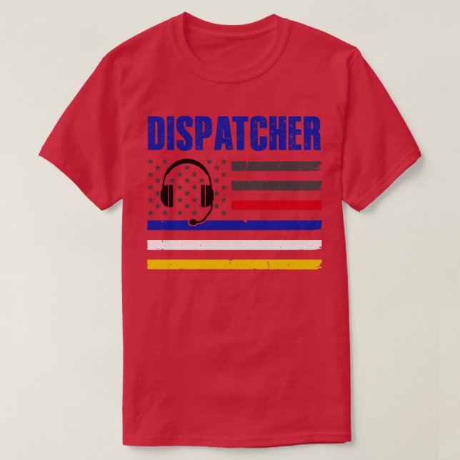 T-shirt Dispatcher 911 Police d'urgence incendie EMS améri (Design devant)