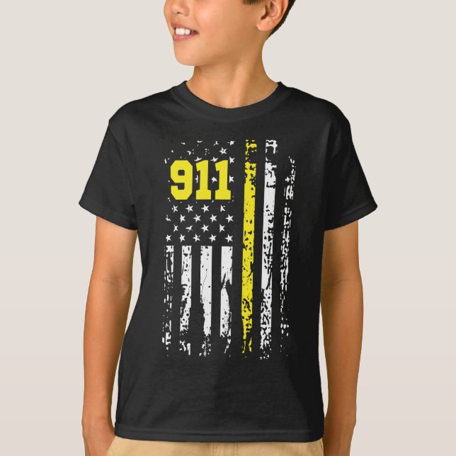 T-shirt Dispatcher 911 Premier répondant USA Dispatcher Ca (Devant)