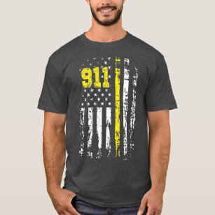 T-shirt Dispatcher 911 USA Flag Dispatcher Don Back