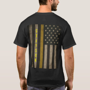 T-shirt Dispatcher de ligne jaune mince personnali