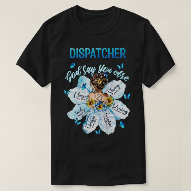 T-shirt Dispatcher de police femmes Dispatcher de police D (Design devant)