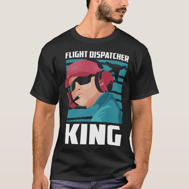 T-shirt Dispatcher King Gold  Thin Yellow Line Flight Disp (Devant)