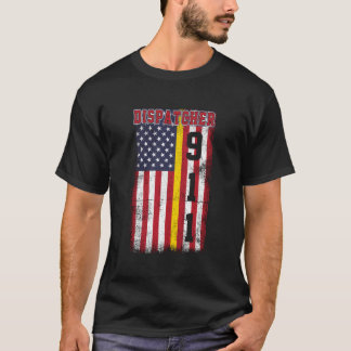 T-shirt Dispatcher With The American Flag