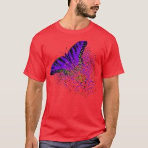 T-shirt Dispersion des papillons colorés Design 2
