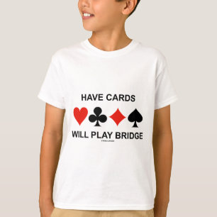 T-shirt Disposez De Cartes Joueront À Bridge (Quatre Costu