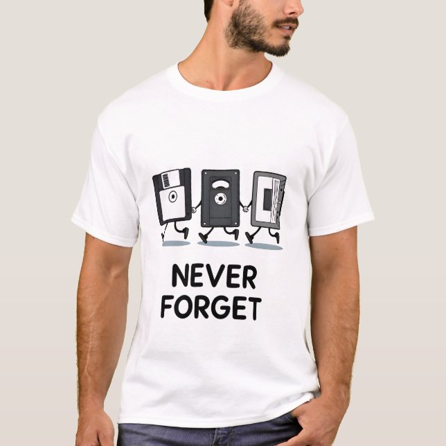 T-shirt Dispositifs de stockage rétros amusants - disquett (Devant)