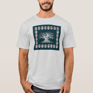 T-shirt Disposition de Rune avec l'arbre du monde