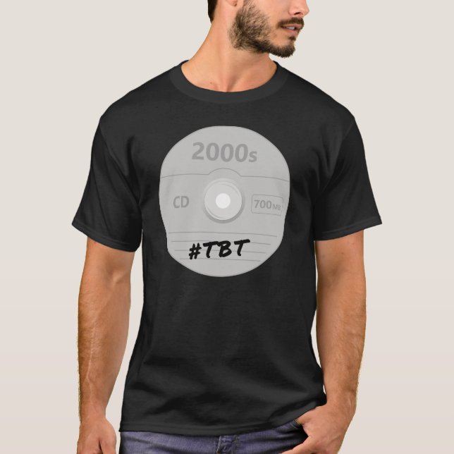 T-shirt Disque Compact - CD Rom Jeudi Rétro Ordinateur  (Devant)