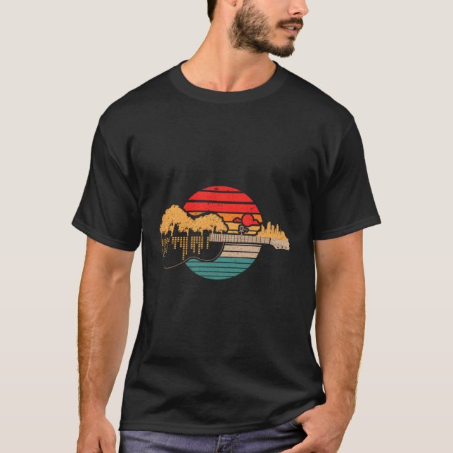 T-shirt Disque de Golf Flying Disque Golf Guitare (Devant)
