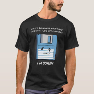 T-shirt Disque disquette peu de mémoire jolie conception d