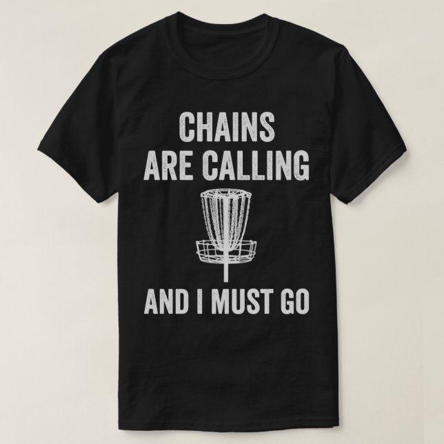 T-shirt Disque Drôle Chains de Golf Appelle Folf Frolf Men (Design devant)
