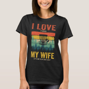 T-shirt Disque Drôle Golf Pour Mari J'Aime Ma Femme Vintag