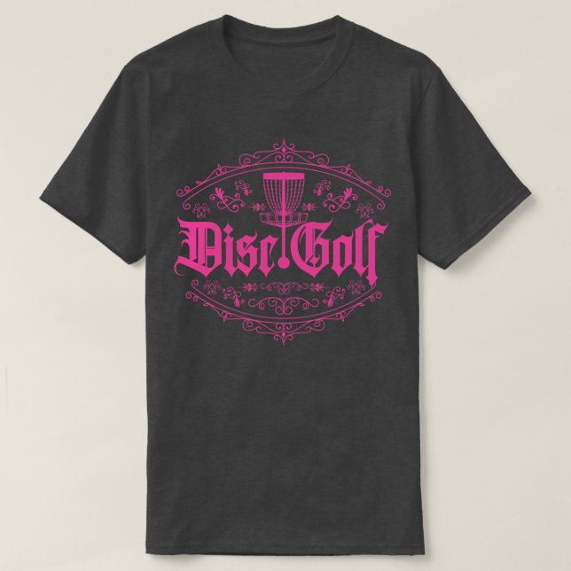 T-shirt Disque Golf Classic Player Rose (Design devant)